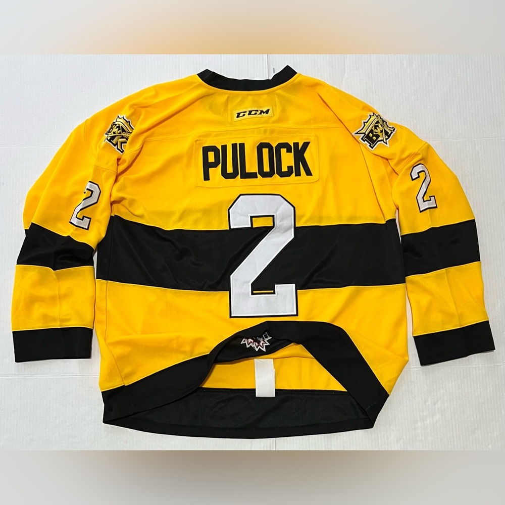 Ryan Pulock Brandon Wheat Kings Ccm Whl Jersey Fight Strap 54 Vintage